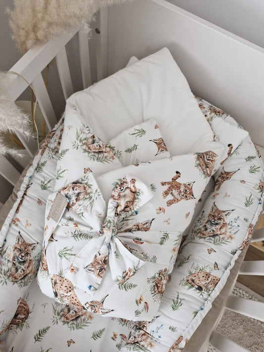 Einschlagdecke/Puckdecke mit Kissen „Fuchs“