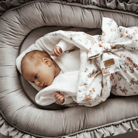 Babynest-Grau Samt