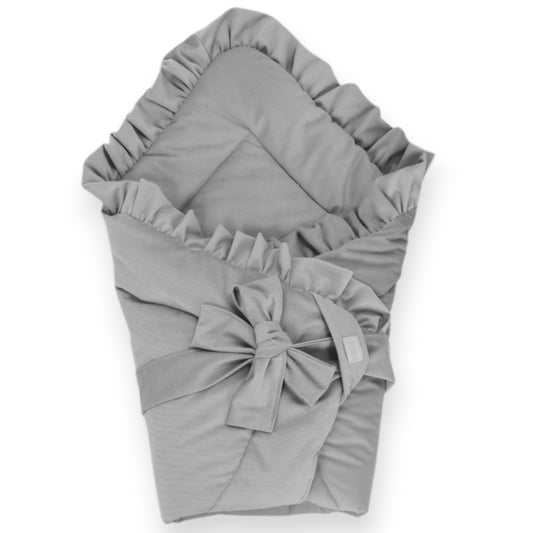 Einschlagdecke Samt Grau