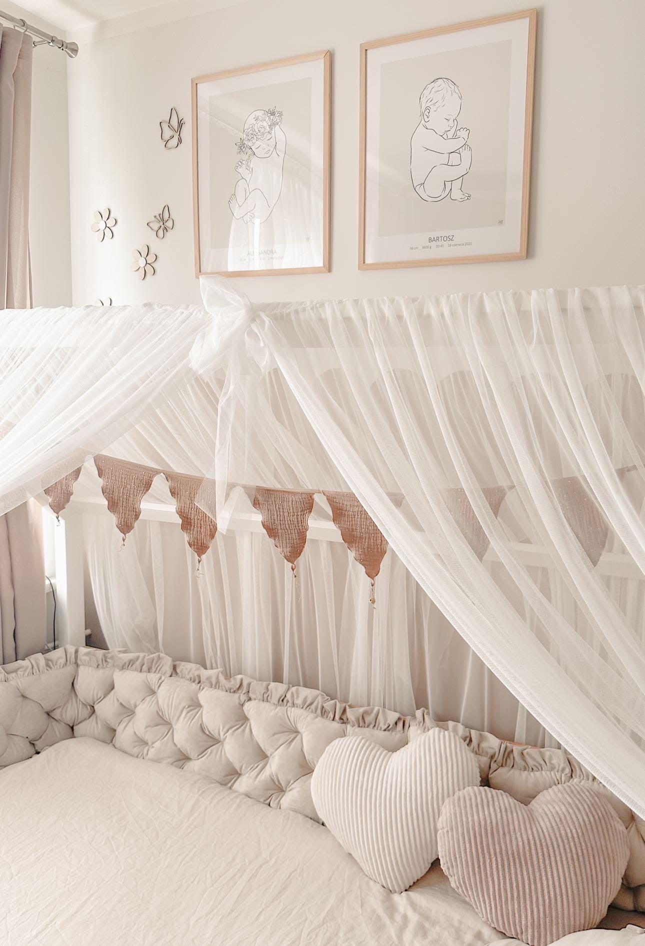 Vorhang-Set für Hausbetten-Weiß