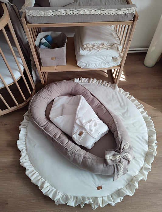 Spielmatte Samt- Ecru