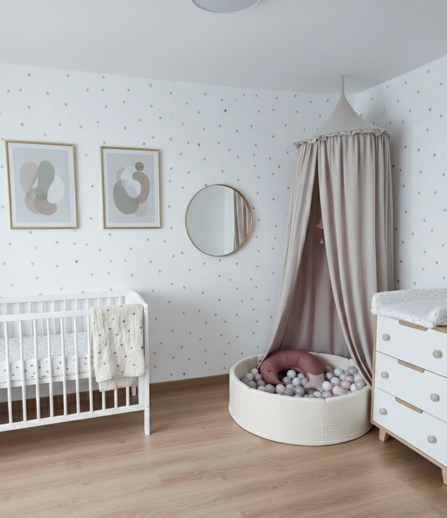 Baldachin-Musselin Beige