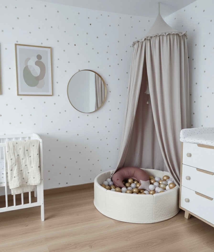 Baldachin-Musselin Beige
