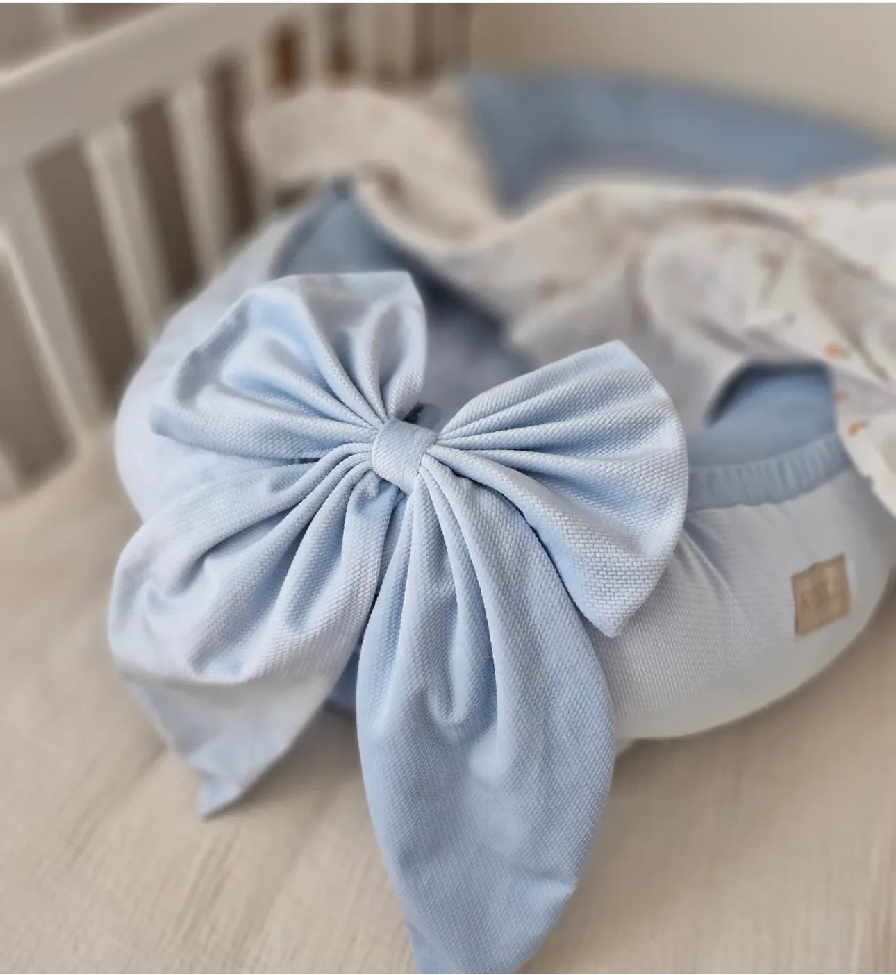 Babynest-Babyblau Samt-Elegant