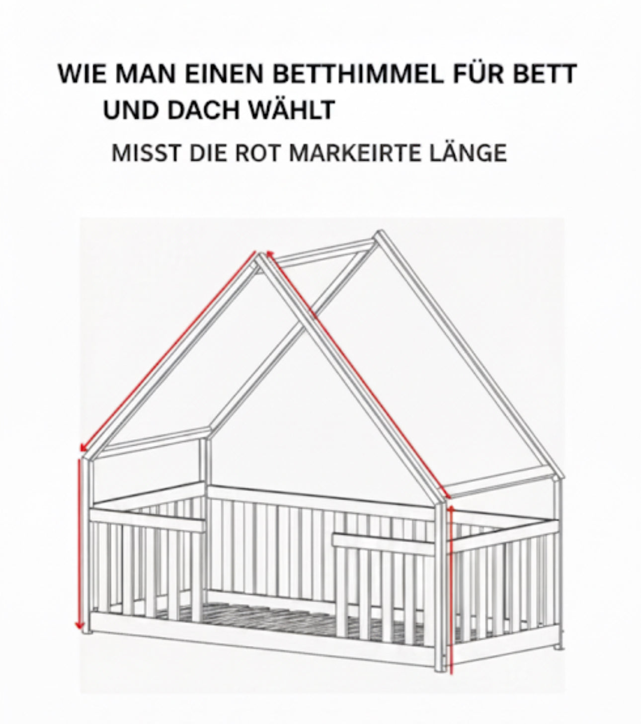Hausbettvorhang -Hellrosa mit 3 Dekoschleifen
