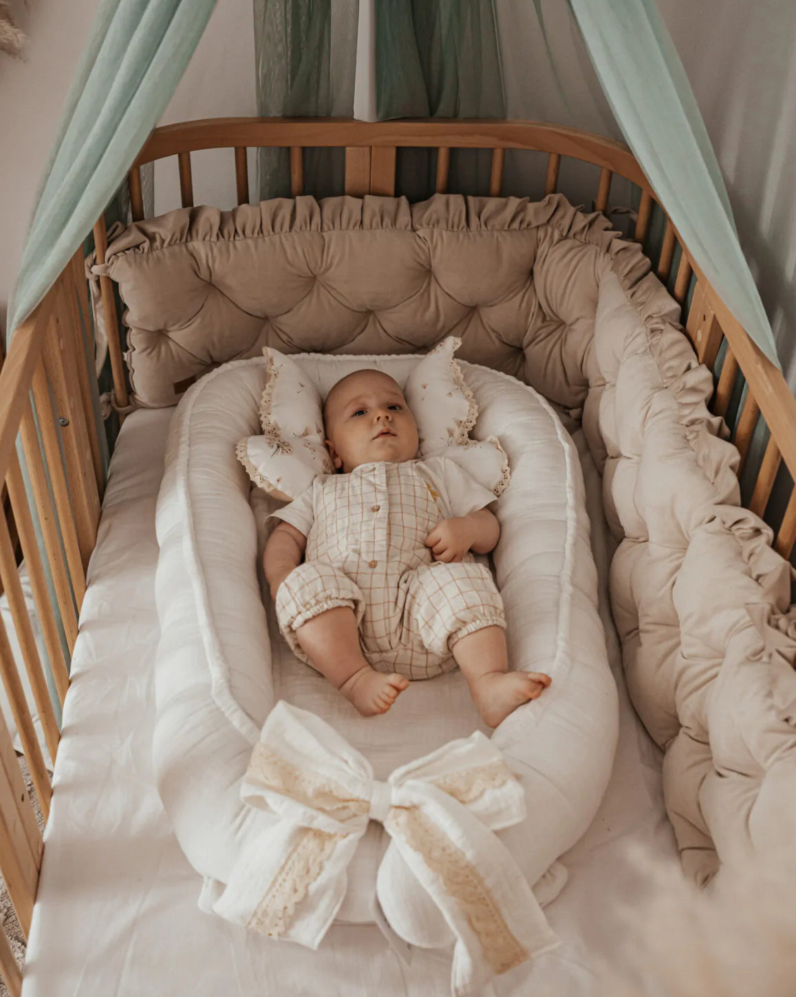 Babynest-Musselin-Ecru