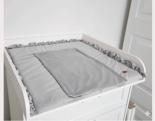 Wickelauflage Samt-Grau