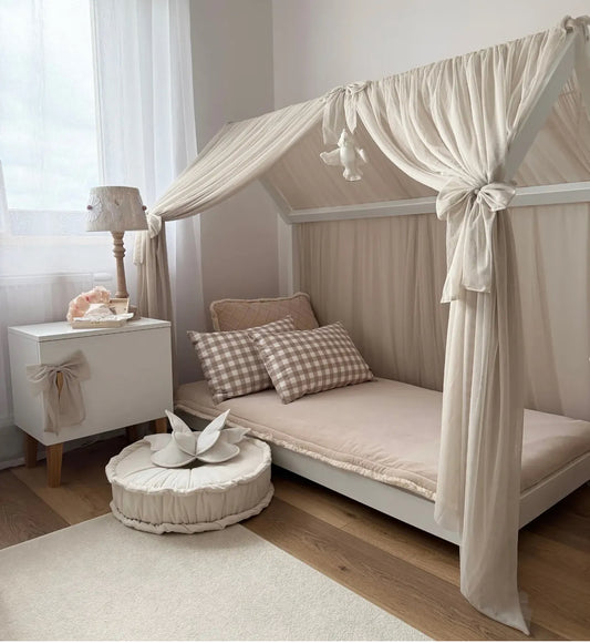 Vorhang-Set für Hausbett -Beige(kühl)