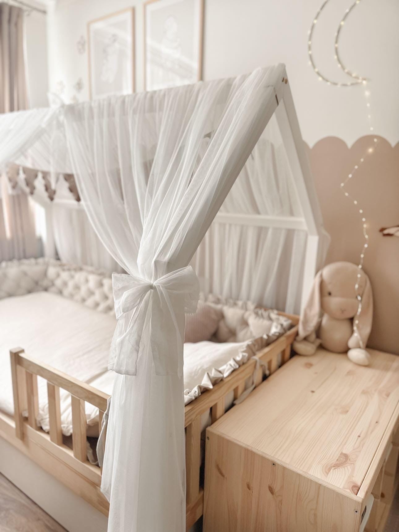 Vorhang-Set für Hausbetten-Weiß