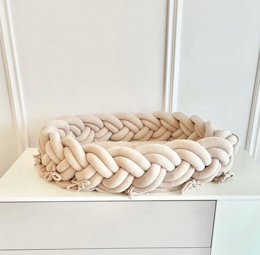 Samtnest double-Beige