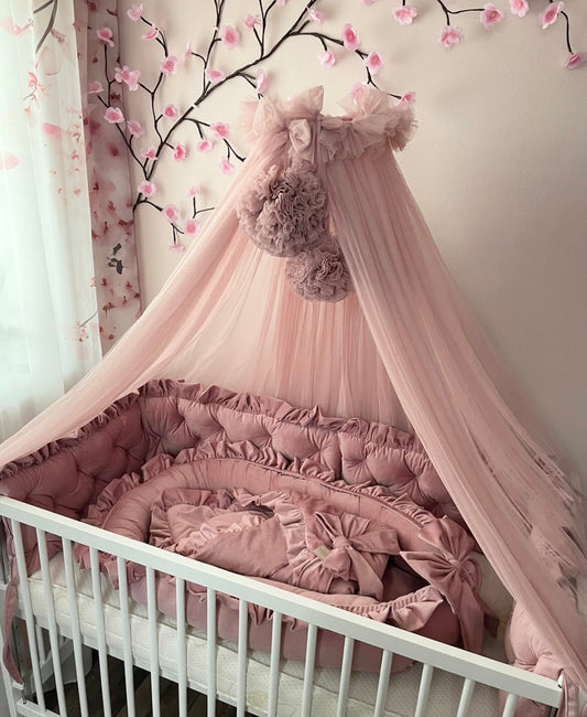 Einschlagdecke Samt Altrosa