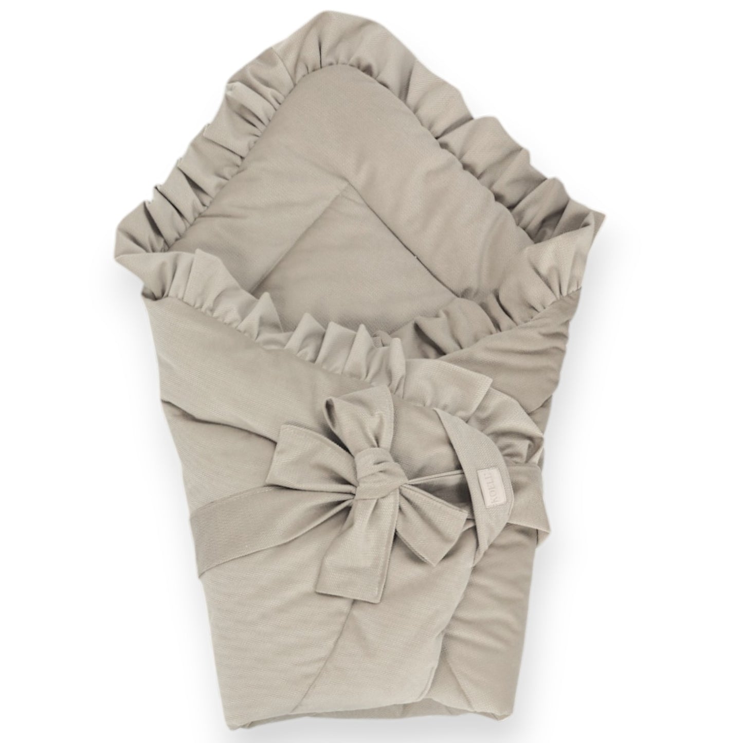 Einschlagdecke Samt Beige