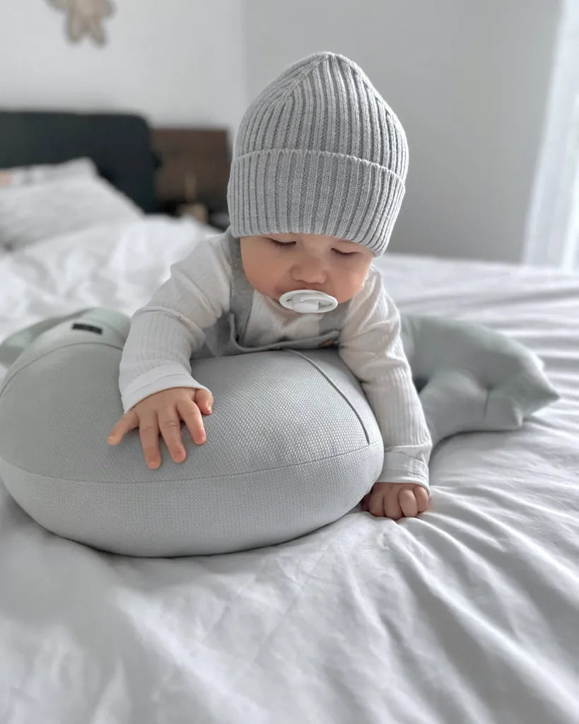 Nepto Babykissen-Samt Hellgrau