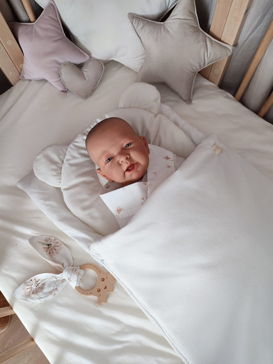 Schlafsack-Samt/Ecru mit Kissen