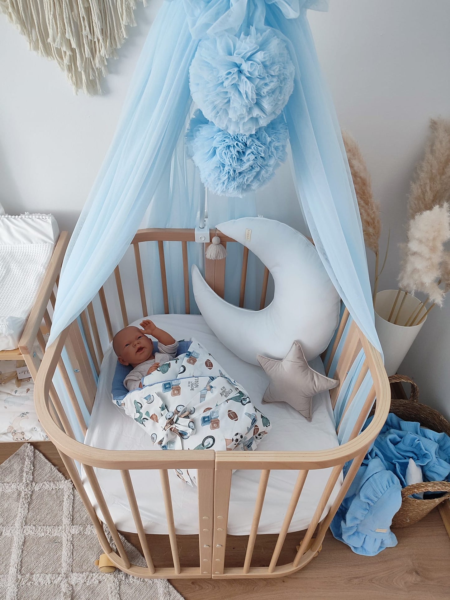 Ponponhimmel - Babyblau