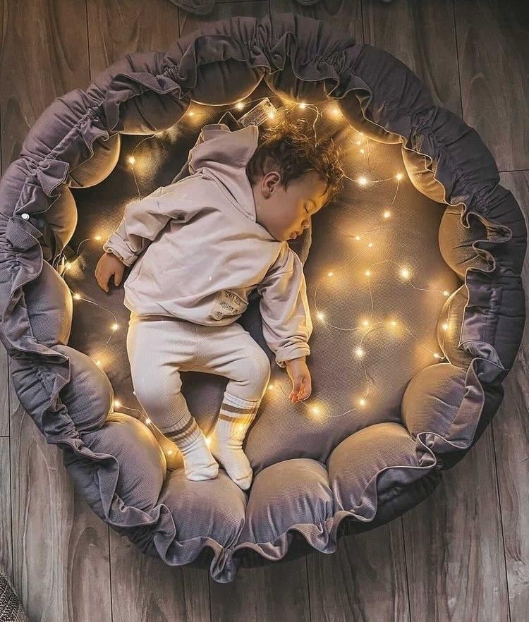 Babynest 2in1-Mocca inkl. ein Blattkissen - Lovely Detail