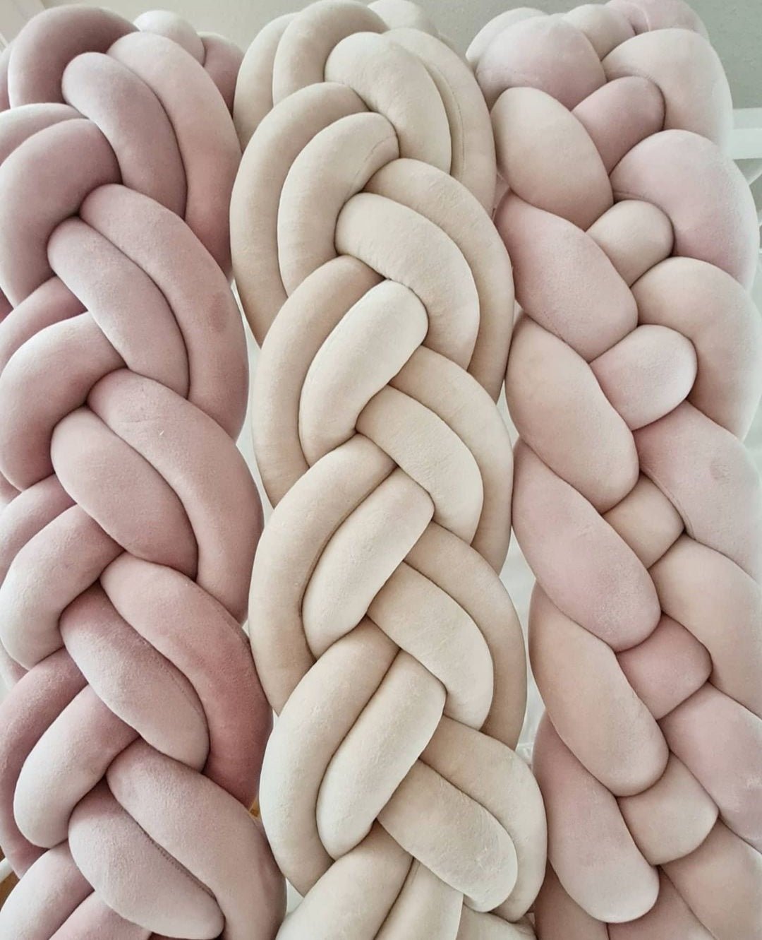 Doppelgeflochtene Bettschlange Samt-Beige 210cm - Lovely Detail