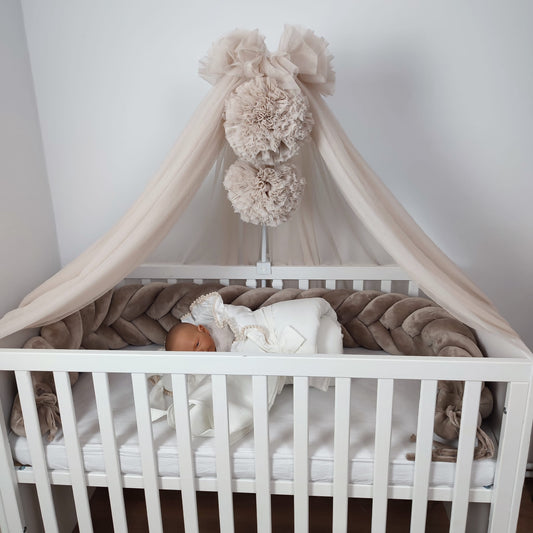 Bettschlange Fischgrätenzopf aus Samt-Schokobraun