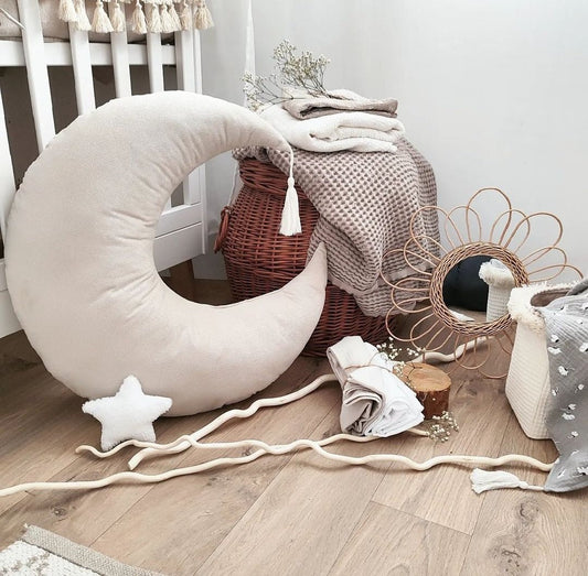 Stillkissen Halbmond Samt-Beige - Lovely Detail