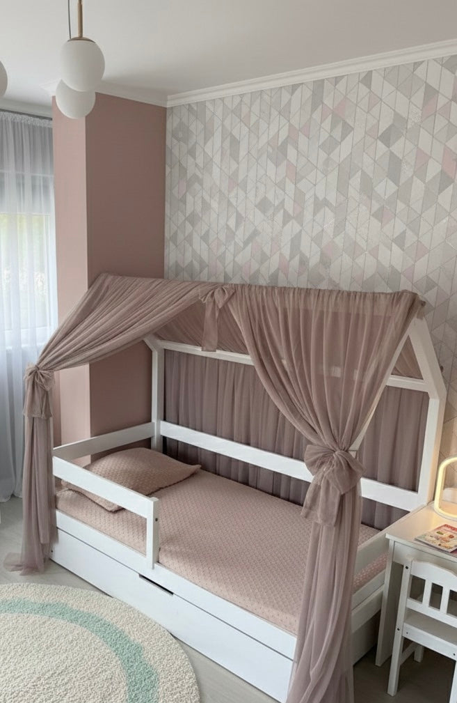 Vorhang-Set für Hausbetten-Taupe