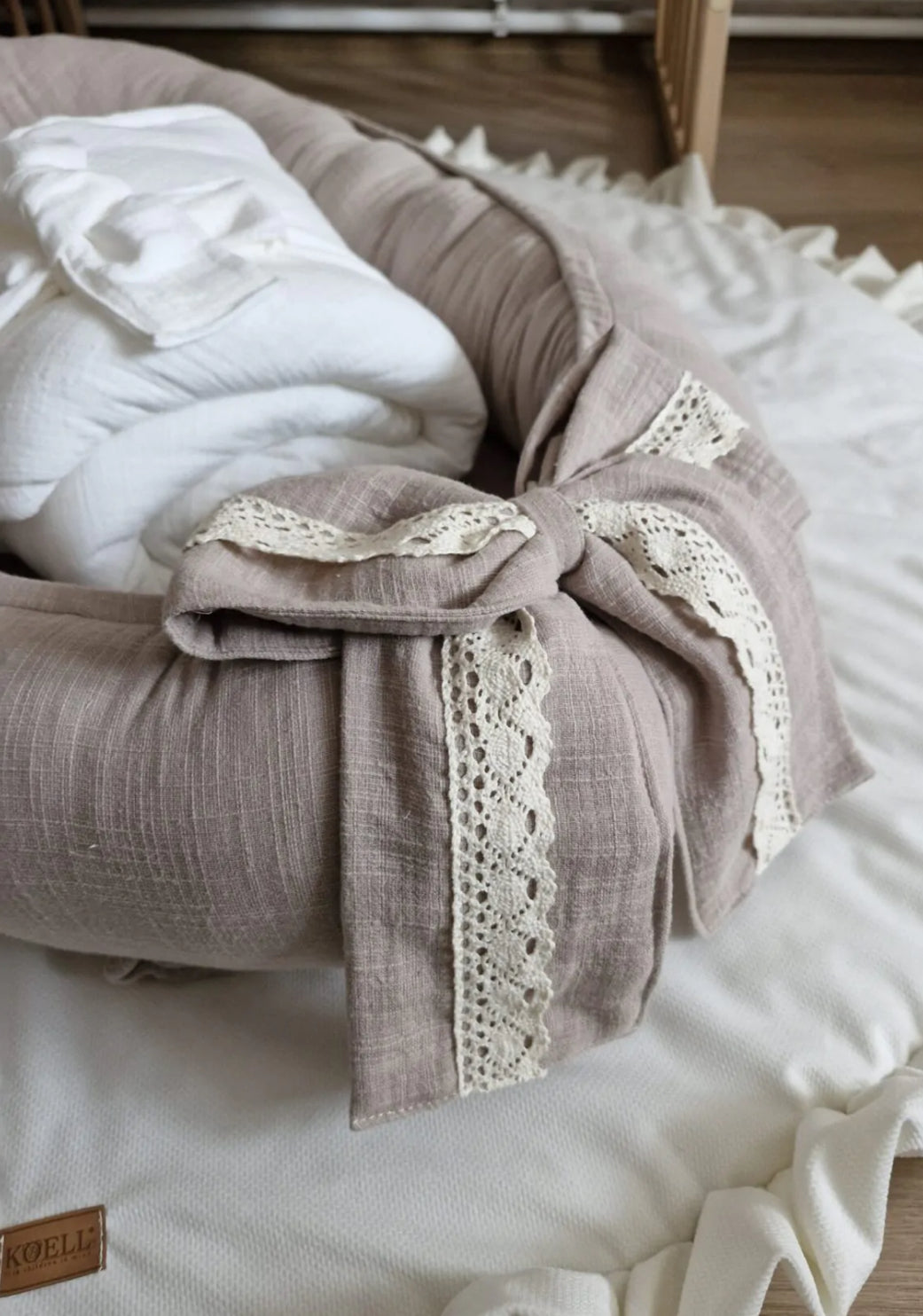 Babynest-Musselin-Beige