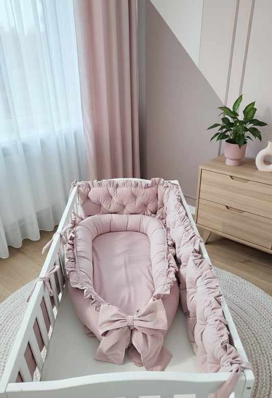 Babynest-Altrose Samt