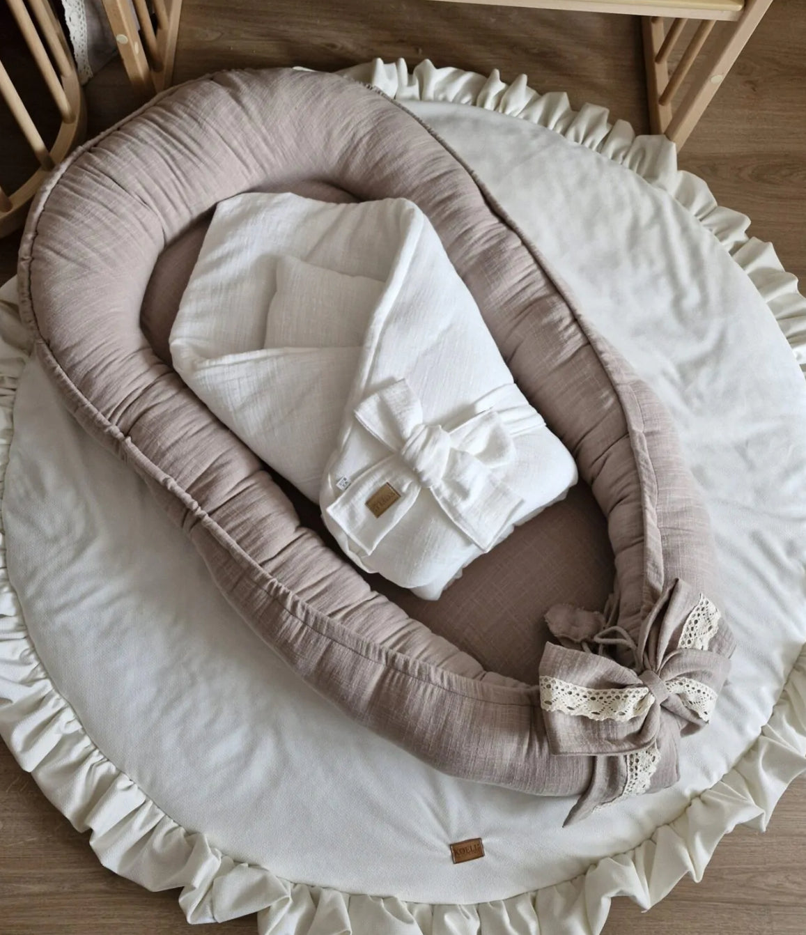 Babynest-Musselin-Beige