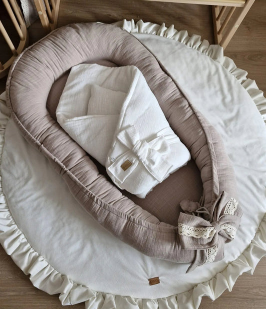 Babynest-Musselin-Beige