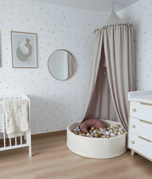 Baldachin-Musselin Beige