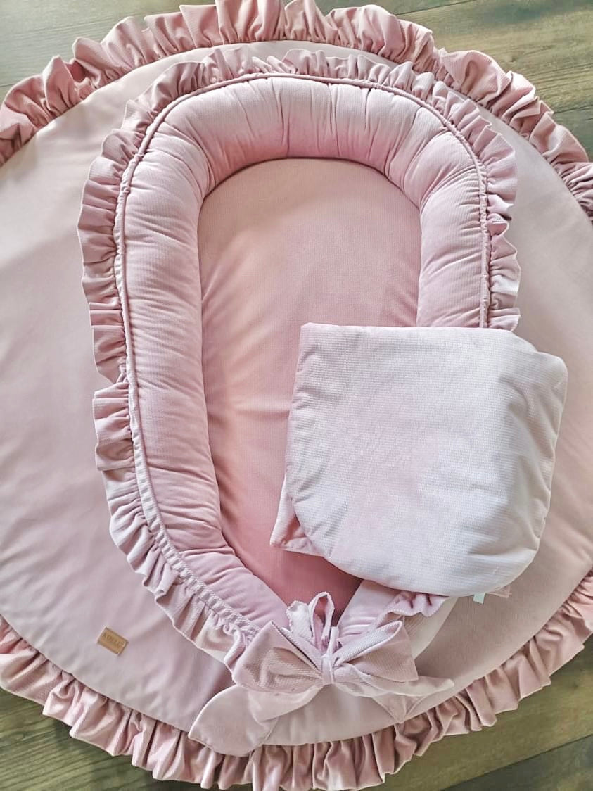 Babynest-Altrose Samt