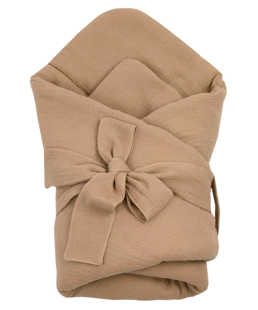 Baby Einschlagdecke  „Elegant” Cappuccino