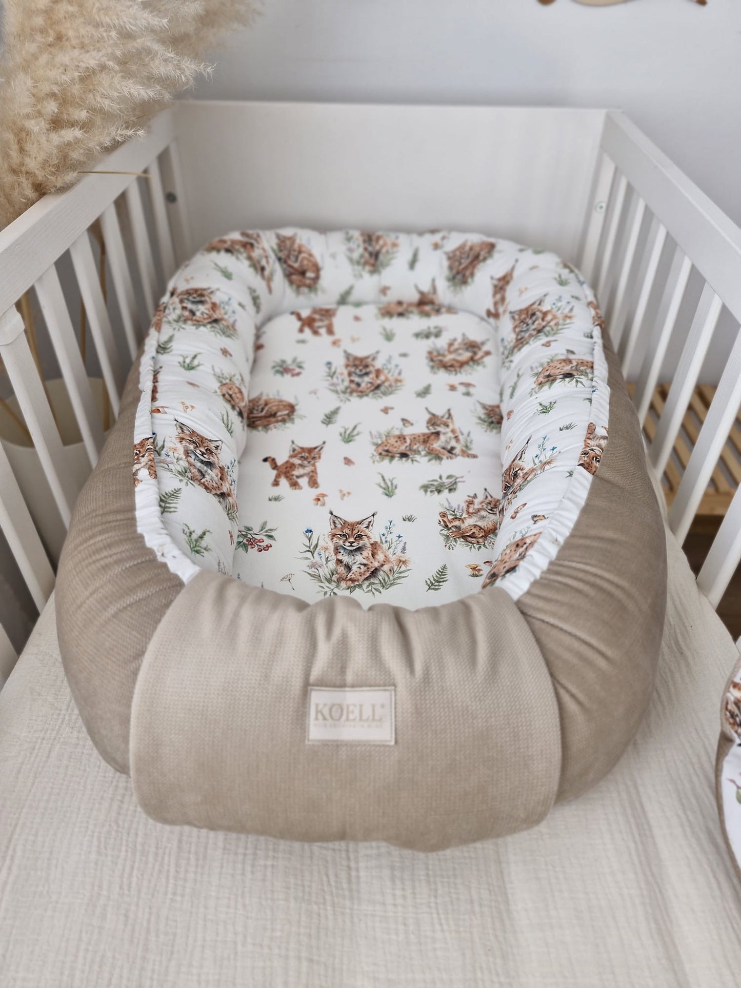 Luxus Babynest – mit bezauberndem Fuchs-Design