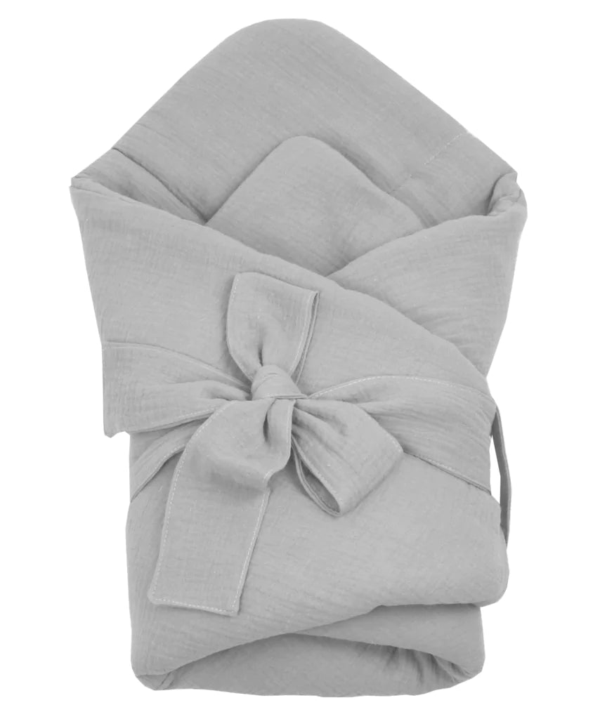 Baby Einschlagdecke  „Elegant” Grau