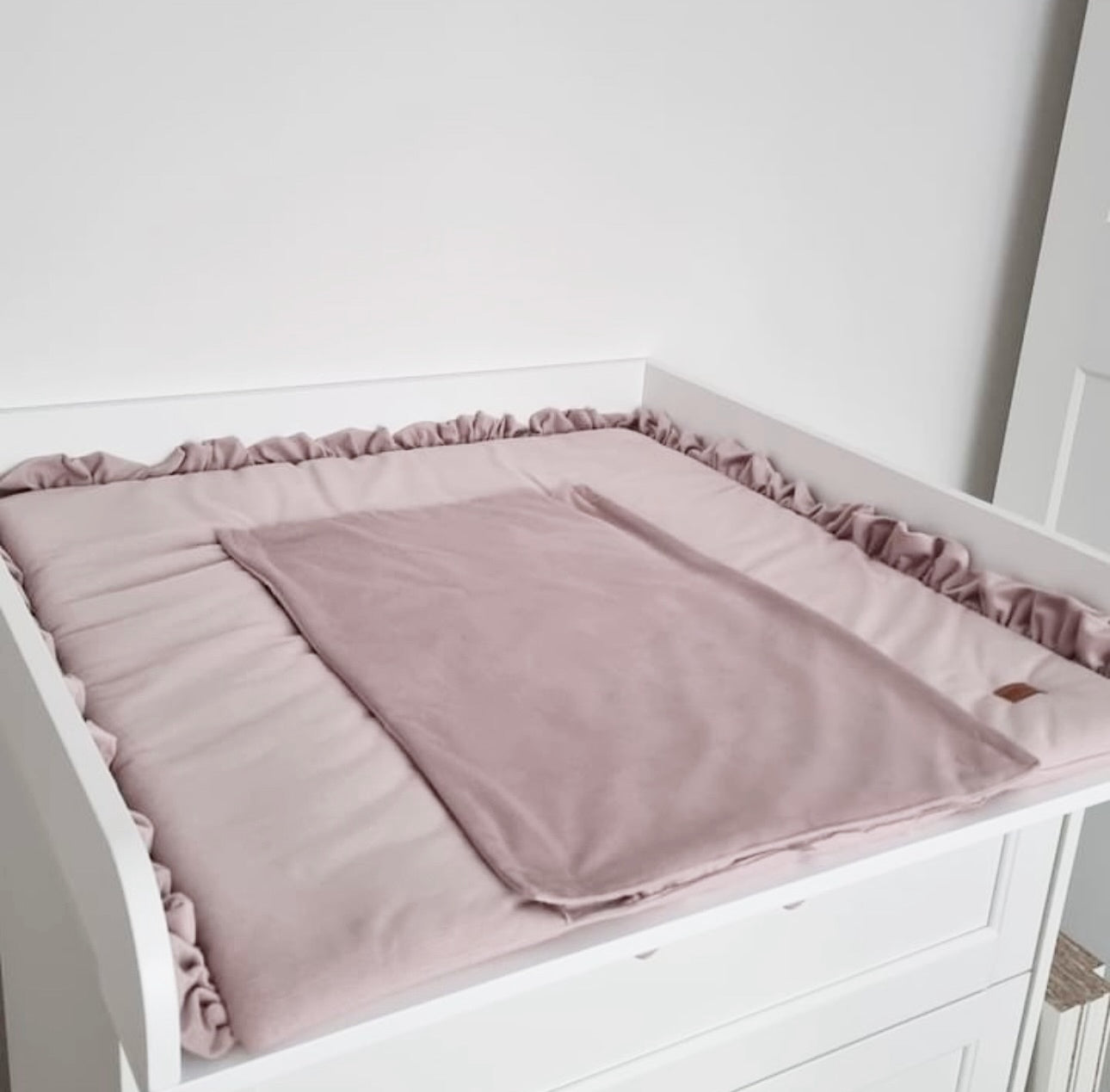 Wickelauflage Samt- Puderrosa