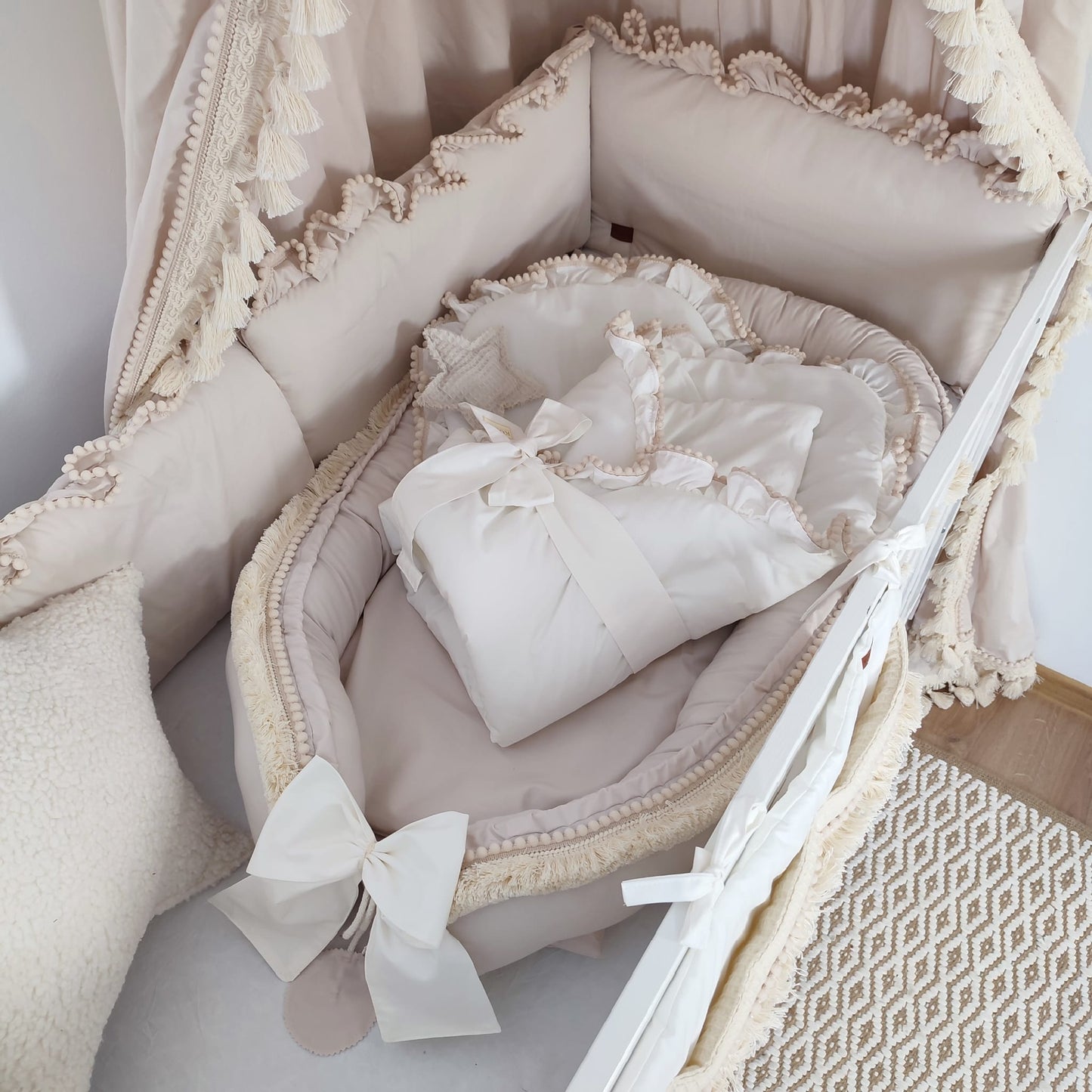 Boho Bettumrandung-Beige