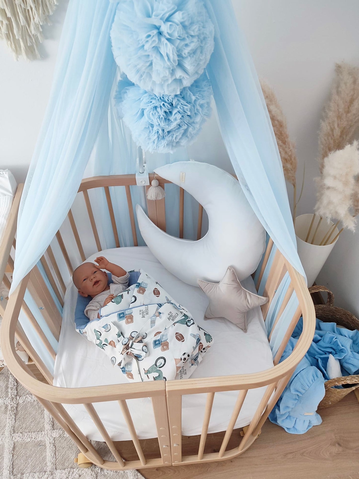 Ponponhimmel - Babyblau