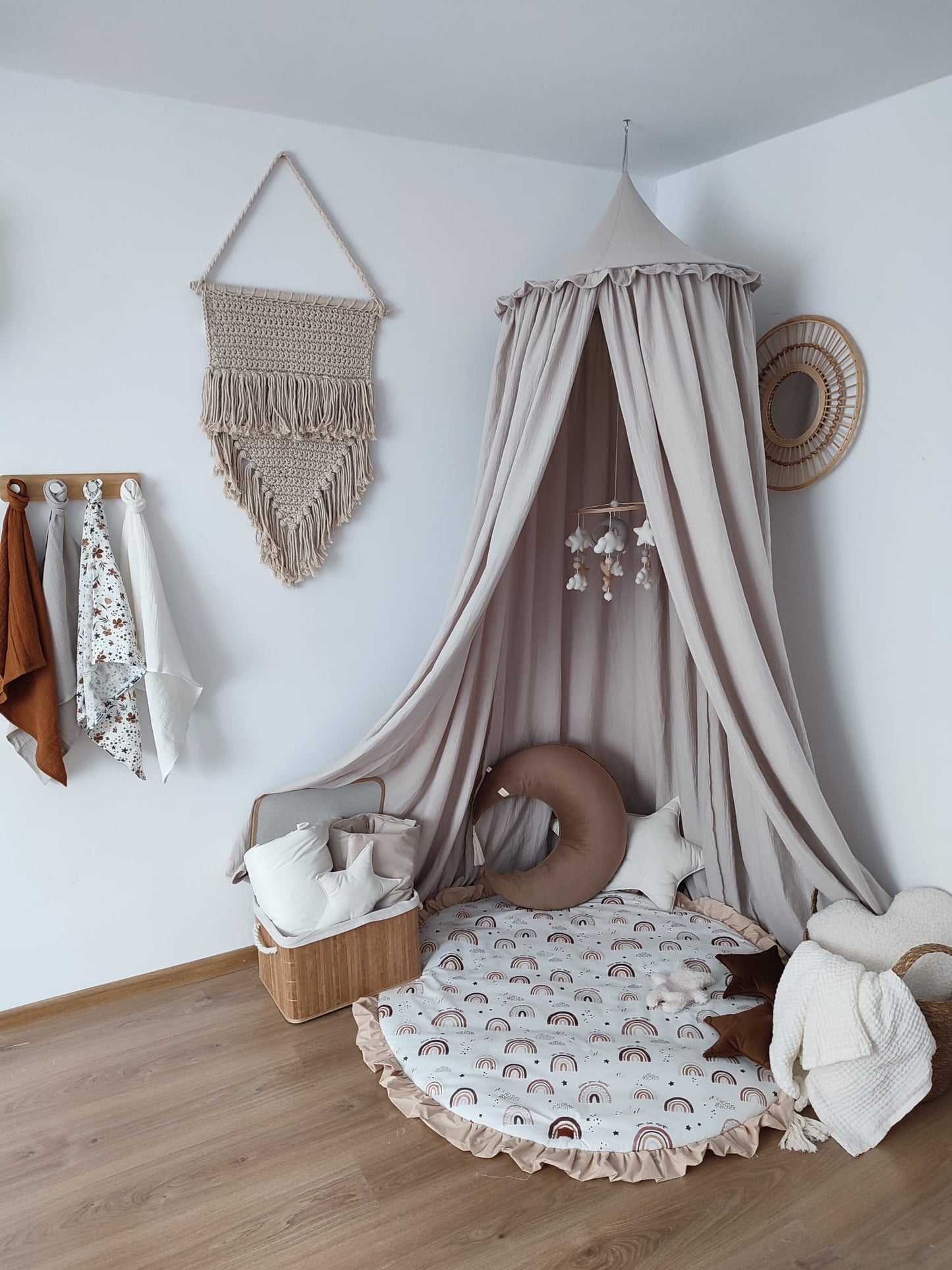 Baldachin-Musselin Beige