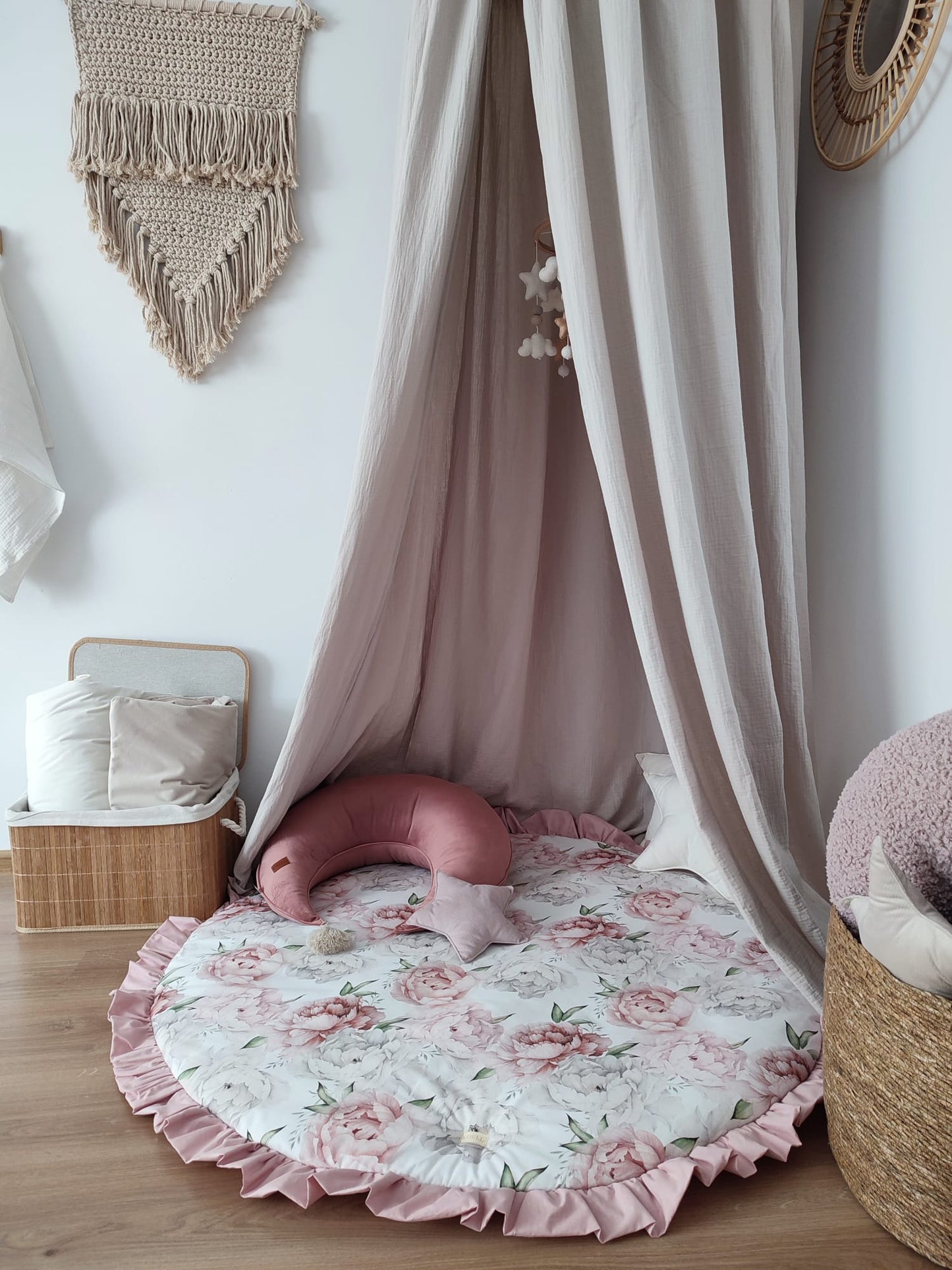Baldachin-Musselin Beige