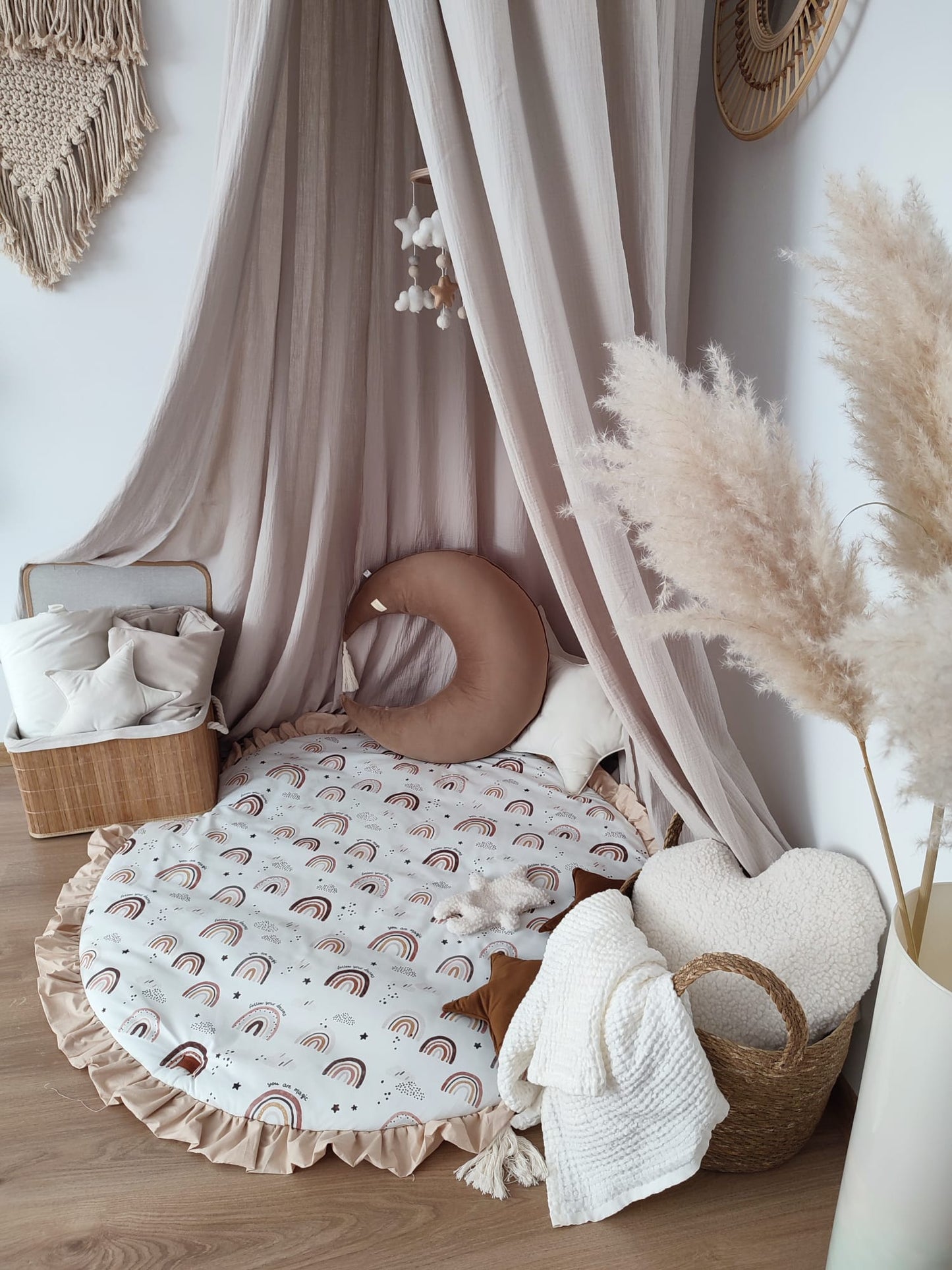Baldachin-Musselin Beige