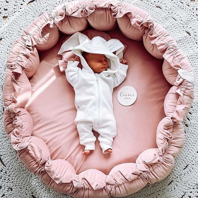 Babynest 2in1-Altrose inkl. ein Blattkissen - Lovely Detail
