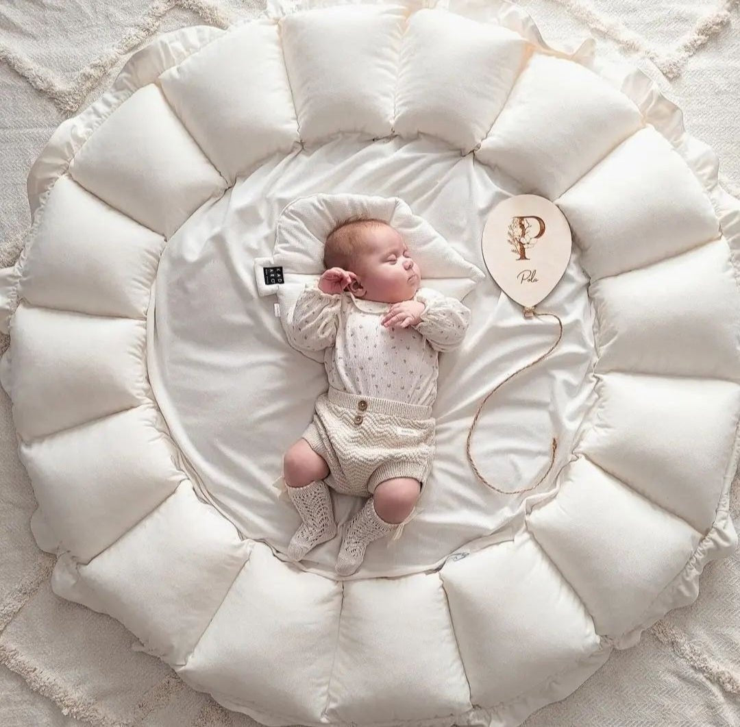 Babynest 2in1- Ecru inkl. ein Blattkissen - Lovely Detail