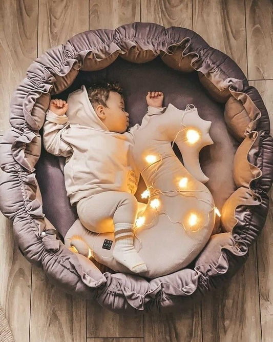 Babynest 2in1-Mocca inkl. ein Blattkissen - Lovely Detail