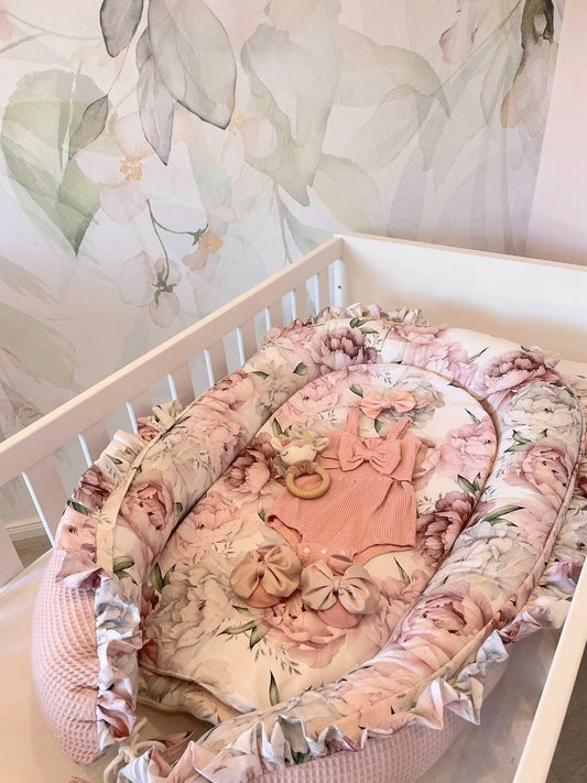 Babynest Waffelpique&Rosentraum - Lovely Detail