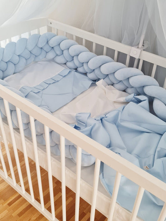 Geflochtene Schlange Samt 210cm - Babyblau - Lovely Detail