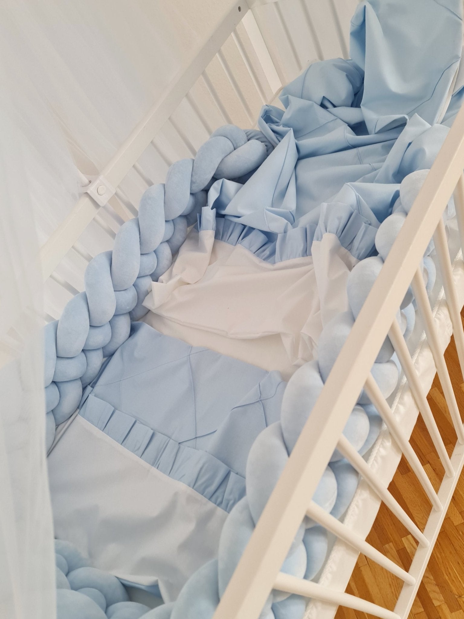 Geflochtene Schlange Samt 210cm - Babyblau - Lovely Detail