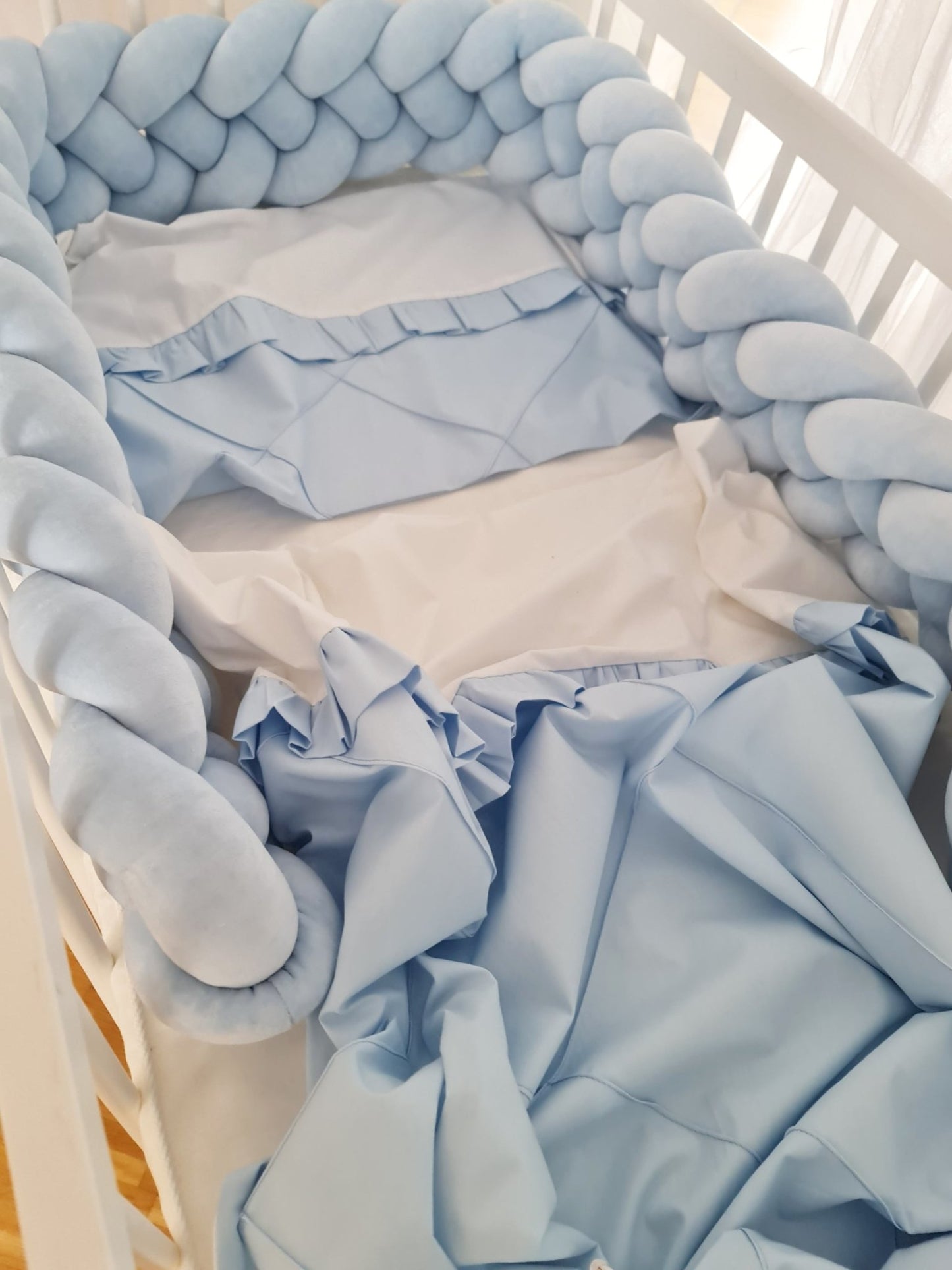 Geflochtene Schlange Samt 210cm - Babyblau - Lovely Detail