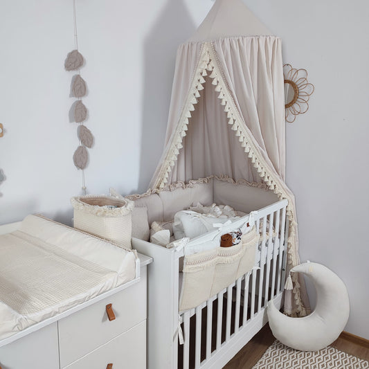 Boho Baldachin Baumwolle-Beige