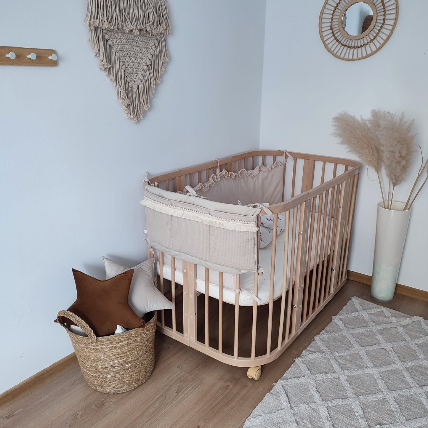 Bettorganizer Waffelpique Beige