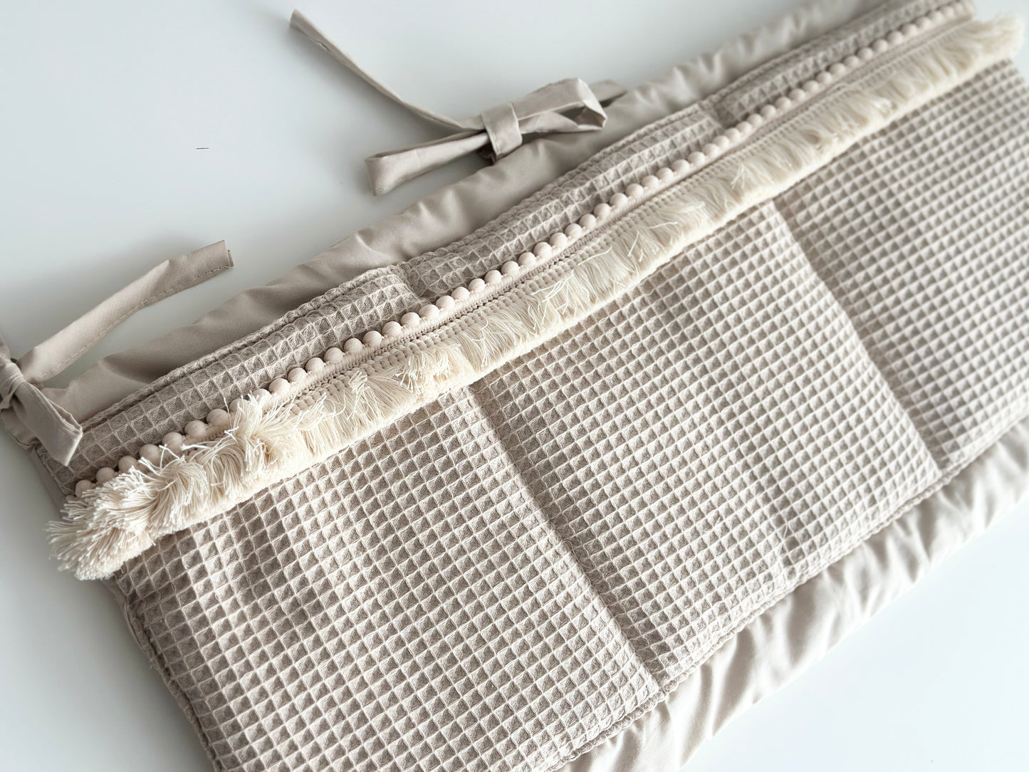 Bettorganizer Waffelpique Beige