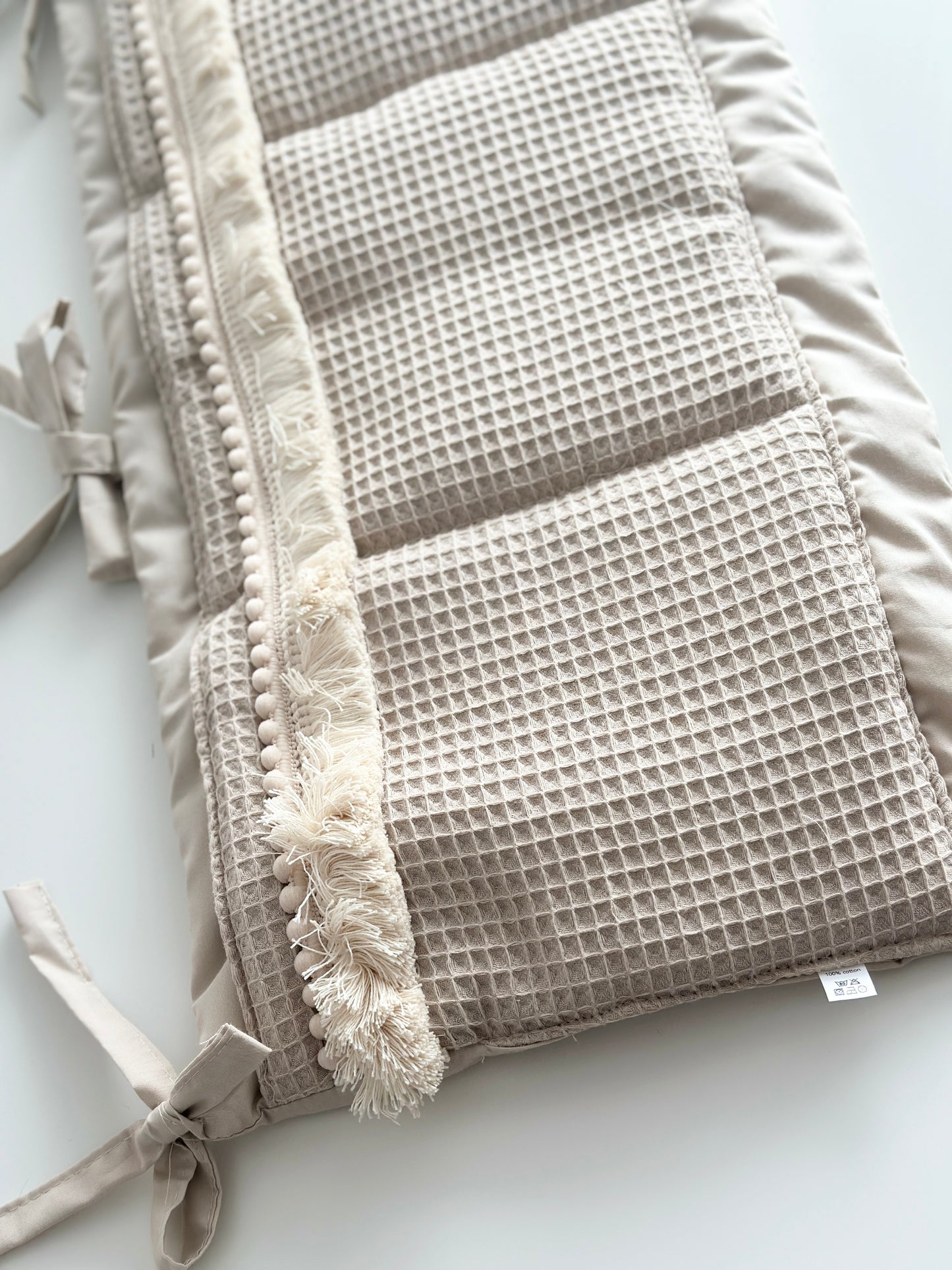 Bettorganizer Waffelpique Beige